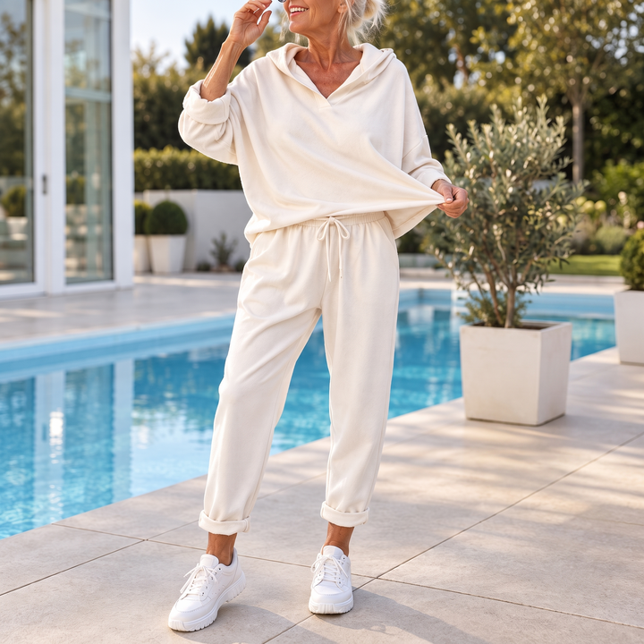 Loungetta – Hooded Sweatshirt And Lounge Pants Set