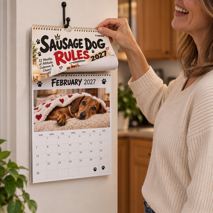 Sasstooth – Sarcastic Dachshund Wall Calendar