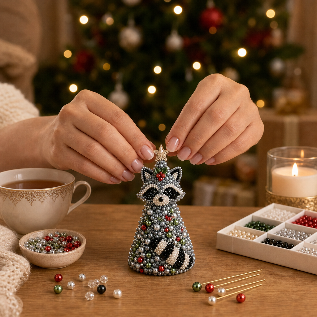 Tinsel Tails – Beaded Animal Christmas Tree Ornament Kit