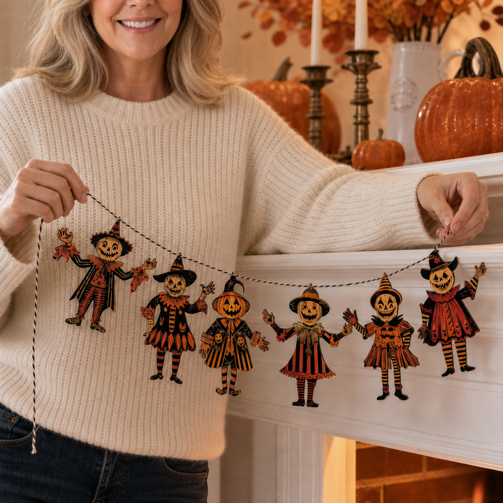 Mayfield Manor – Waterproof Wood Pumpkin Character Banner