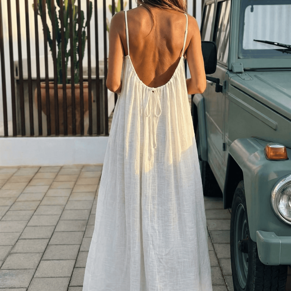Soleia™ Flowy Open Back Summer Maxi Dress - Lark & Clover
