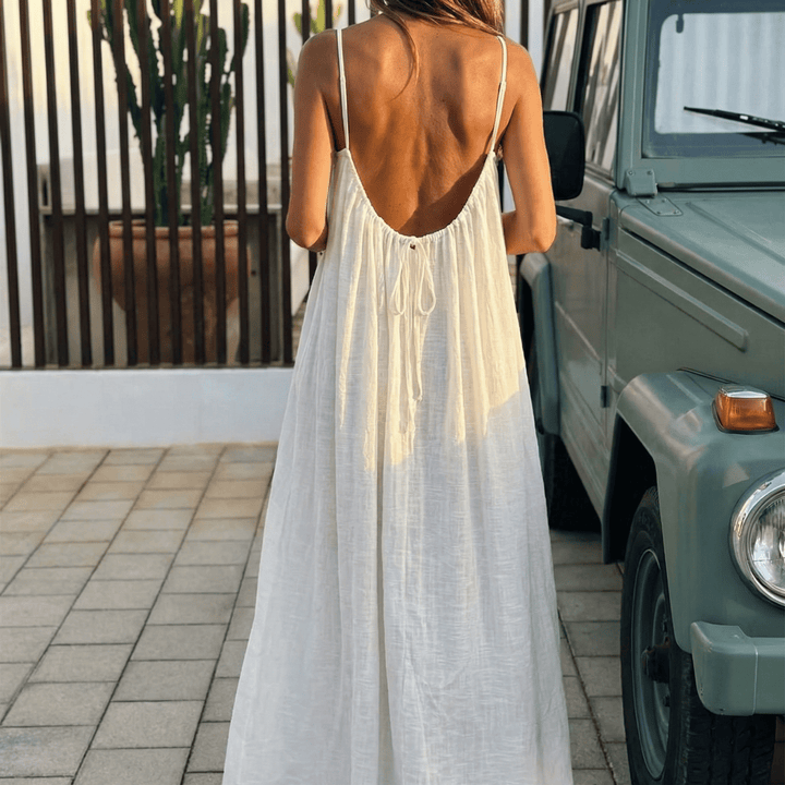 Soleia™ Flowy Open Back Summer Maxi Dress - Lark & Clover