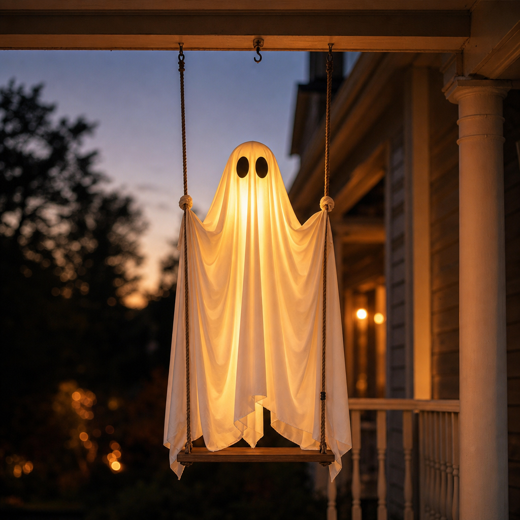 Sway Hollow – Poseable Satin Glowing Ghost Swing Decor