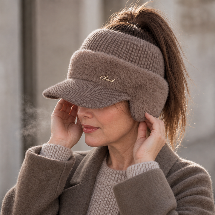 Warmelle – Open-Crown Knitted Ponytail Beanie