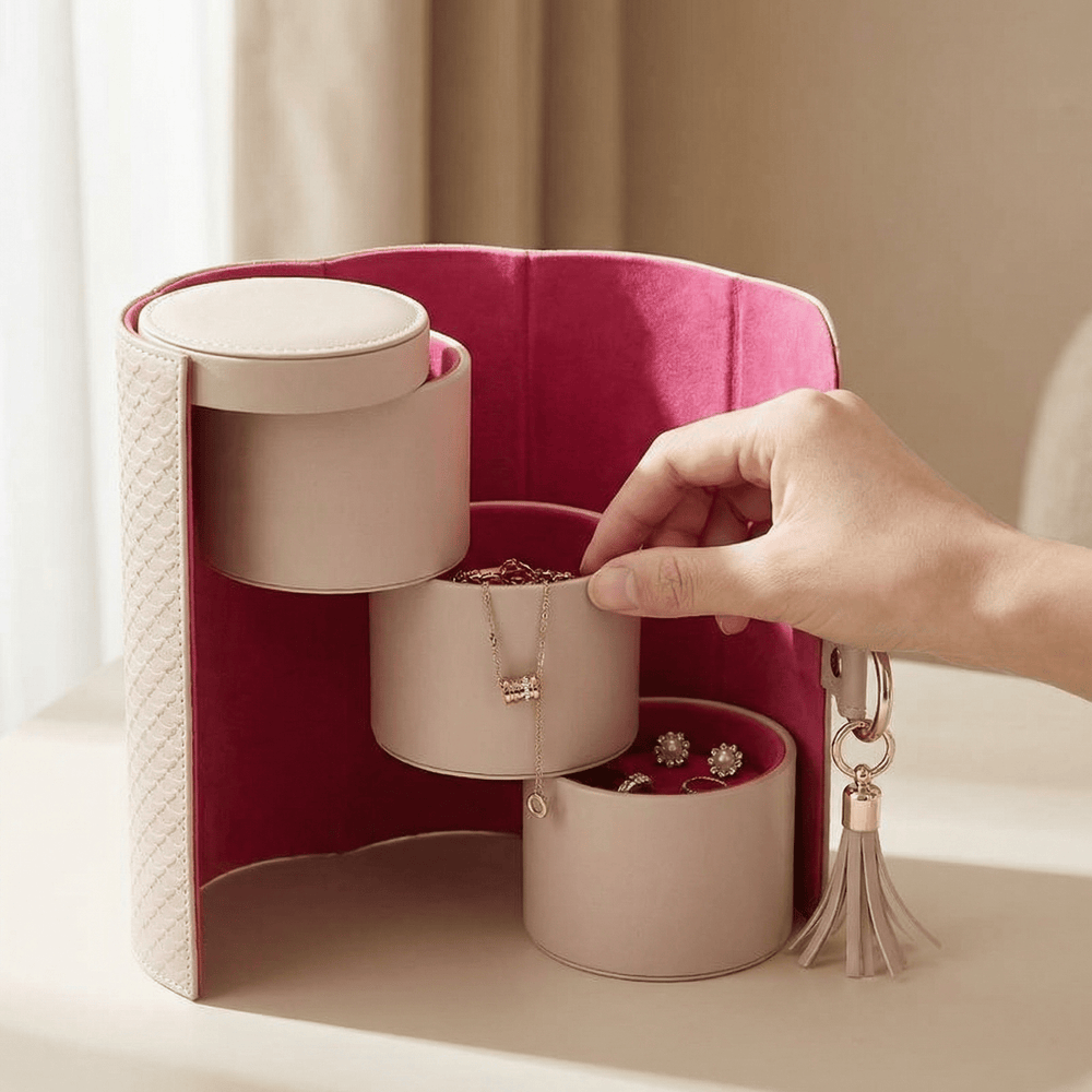 Velora™ – 3 Tier Travel Jewelry Roll - Lark & Clover