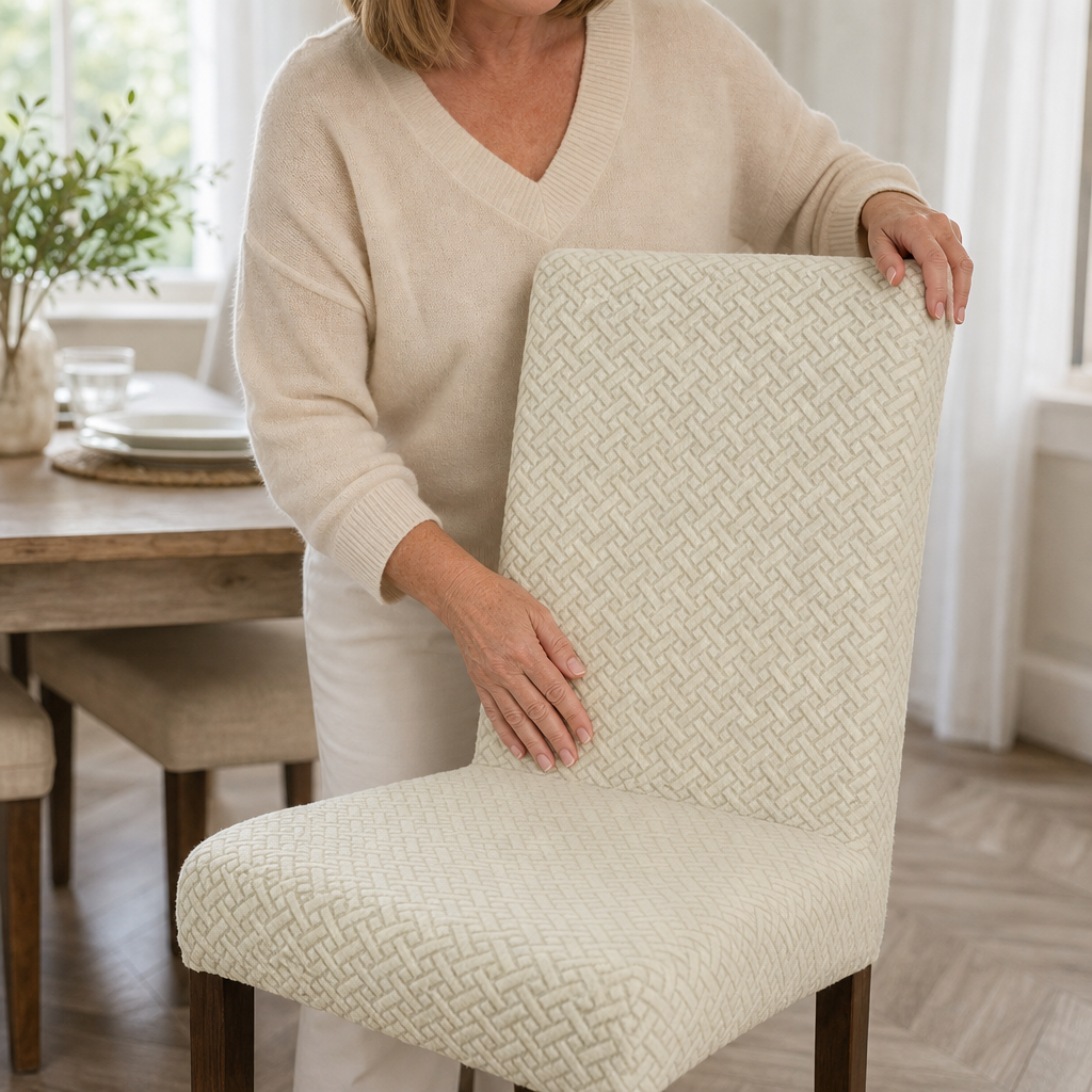 Tabletide – Stretch Checkered Dining Chair Cover