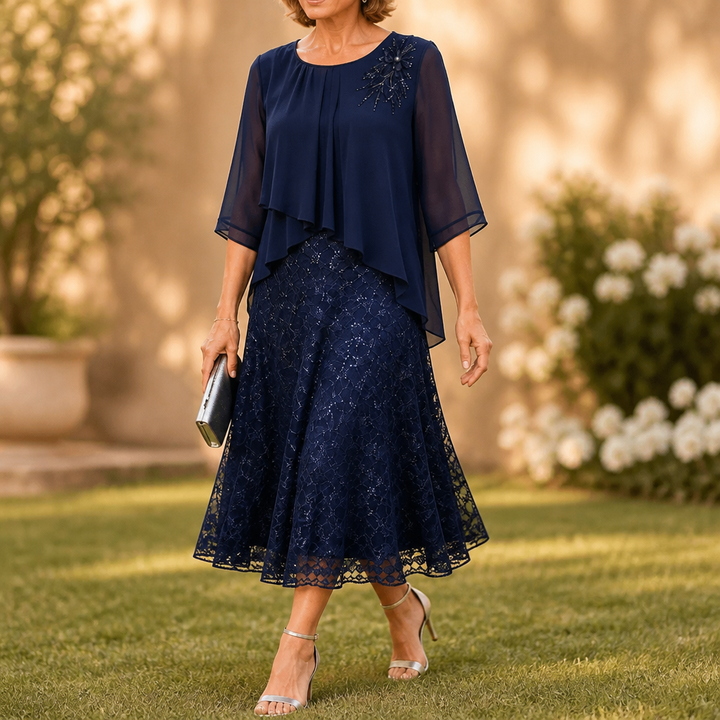 Elavine – Lace Overlay Dress That Moves With Grace, Not Against It
