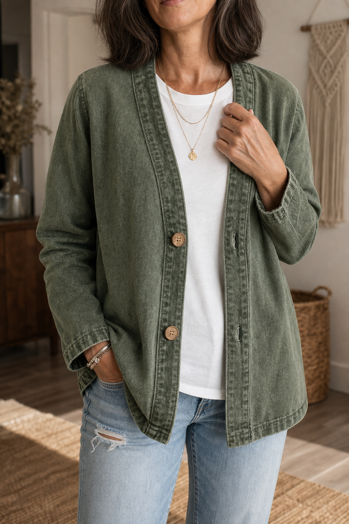 Corriveau – Washed Denim-Look Jacket