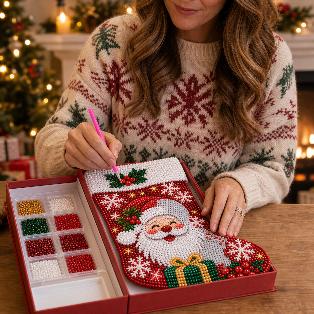 Stockcraft – Diamond Painting Christmas Stocking Kit