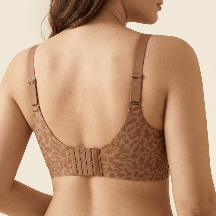 Veluna™ Wireless Leopard V Neck Contour Bra - Lark & Clover