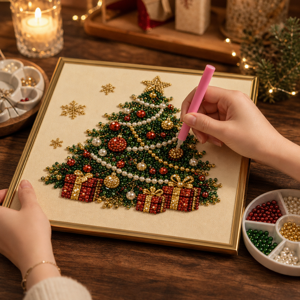 Pearl & Pine – Raised Pearl Bead Christmas Craft Kit