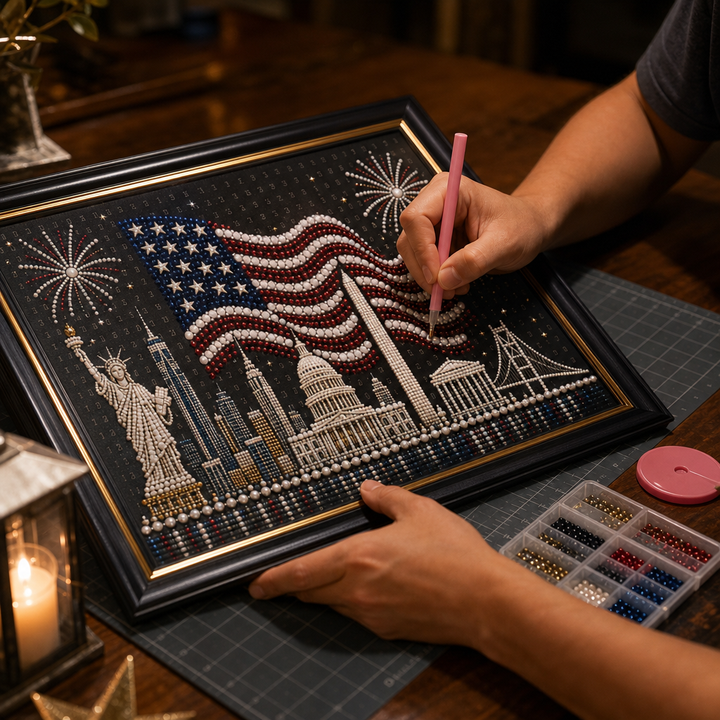 Starweave – 5D Pearl Bead American Flag Art Kit