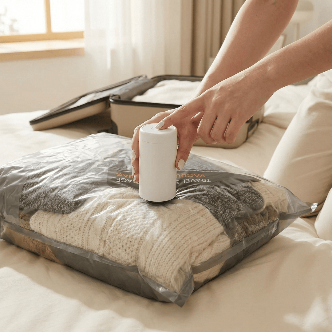 Packflat™ – Space Saving Vacuum Bags with Electric Pump - Lark & Clover