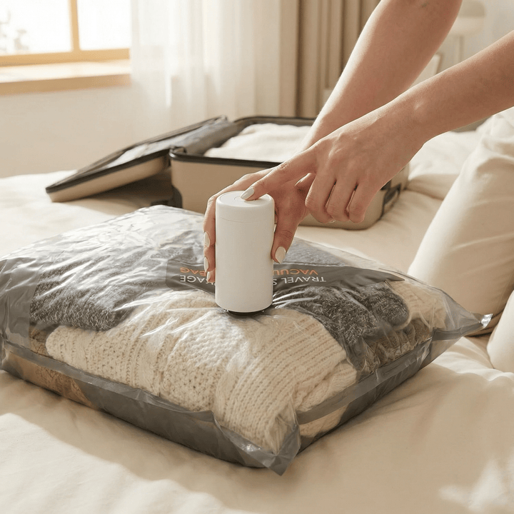 Packflat™ – Space Saving Vacuum Bags with Electric Pump - Lark & Clover