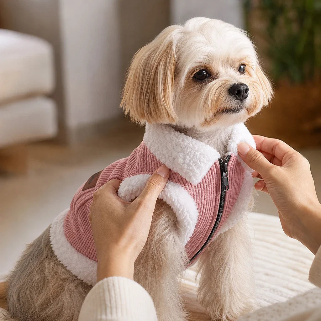 Lambkin – Fleece-Lined Corduroy-Look Dog Vest