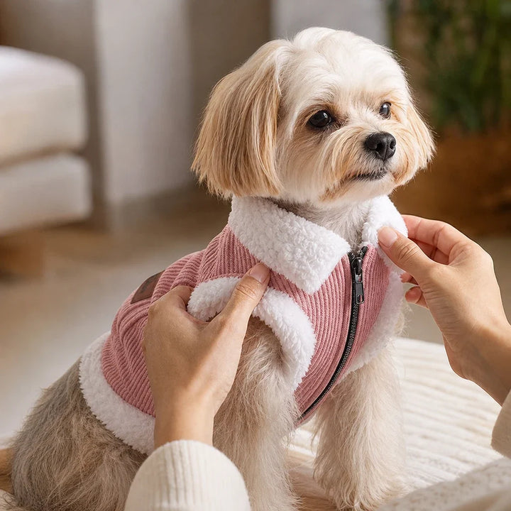 Lambkin – Fleece-Lined Corduroy-Look Dog Vest