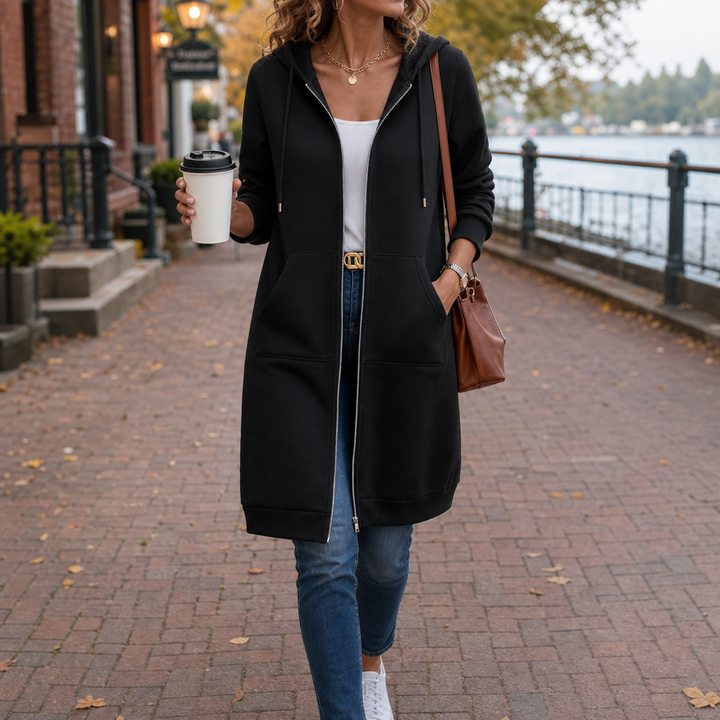 Wrapdown – Long Zip-Up Hooded Jacket
