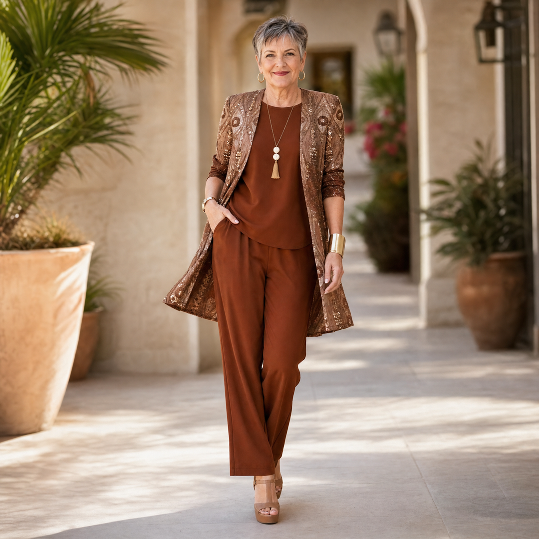 Trielle™ - Elegant 3-Piece Pantsuit Set for Occasions