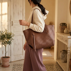 Ardenna™ – Woven Faux Leather Tote