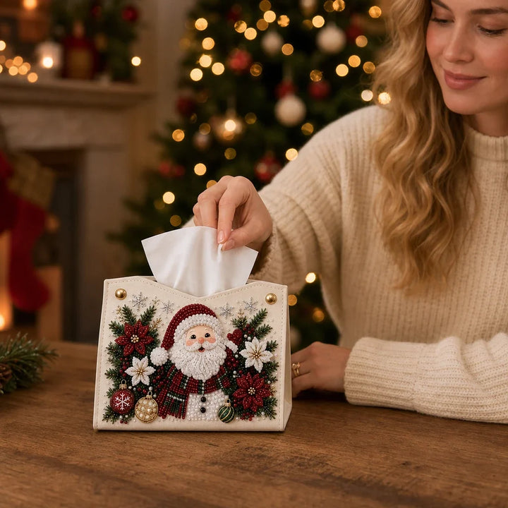 Merry Mosaic – Santa Diamond Painting Tissue Box Cover
