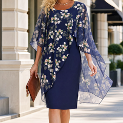 Florevia™ – Elegant Overlay Sheath Dress