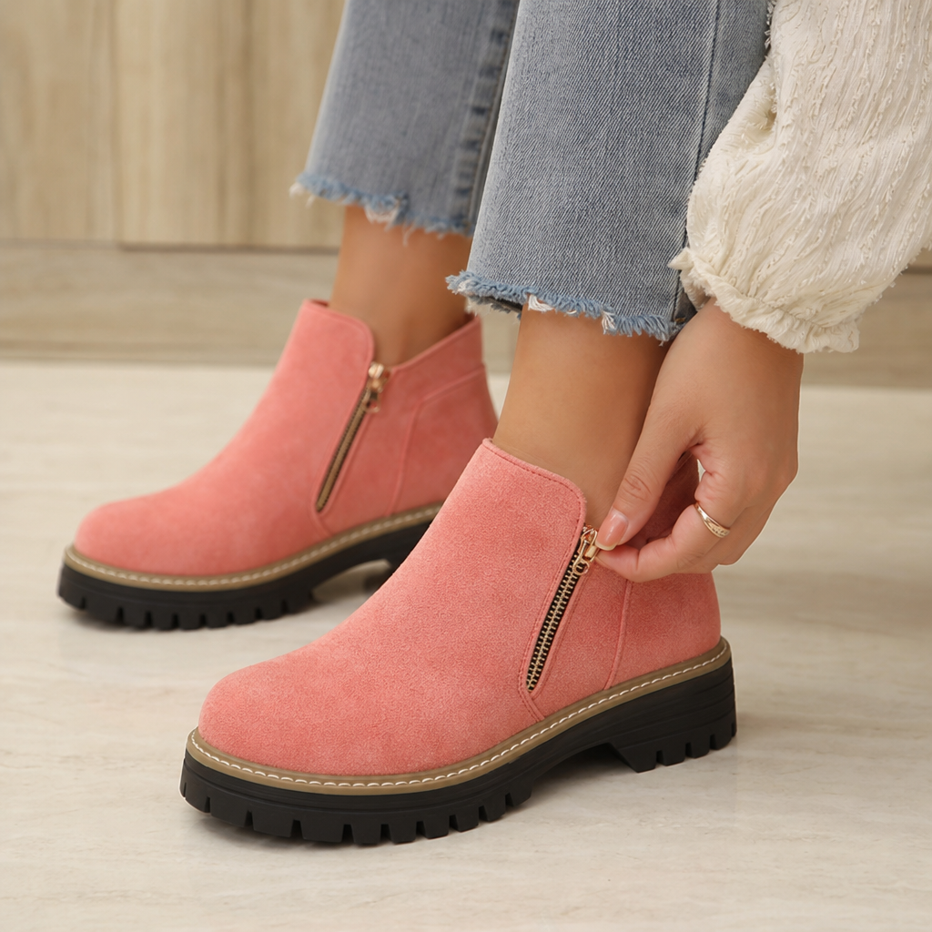 Stepwell – Square-Heel Cushioned Ankle Boots