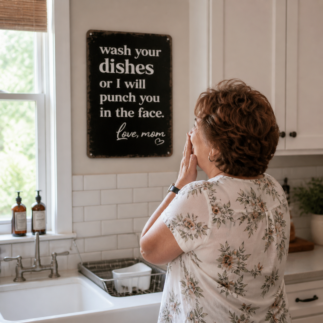 Mamacheek™ – Funny Kitchen Sign for Moms Who Run the House
