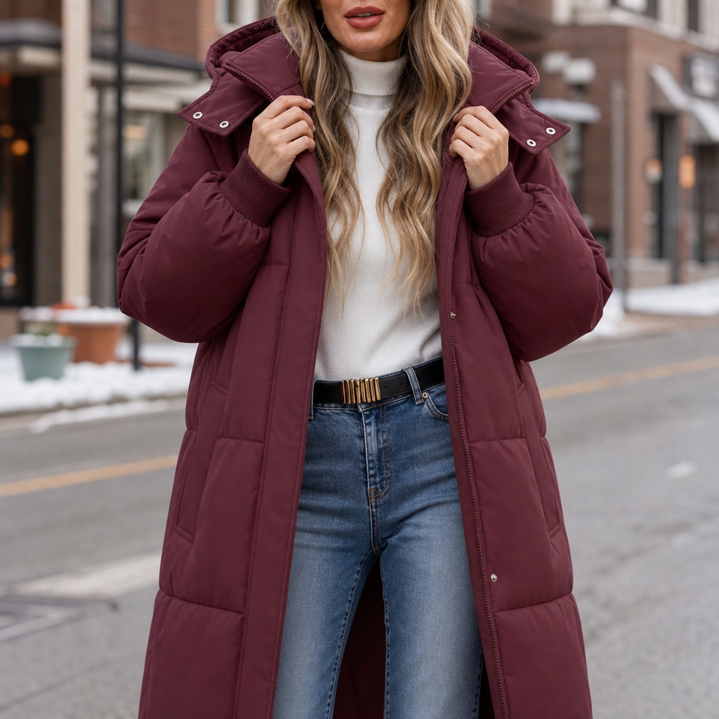 Wearbella – Long Hooded Puffer Coat
