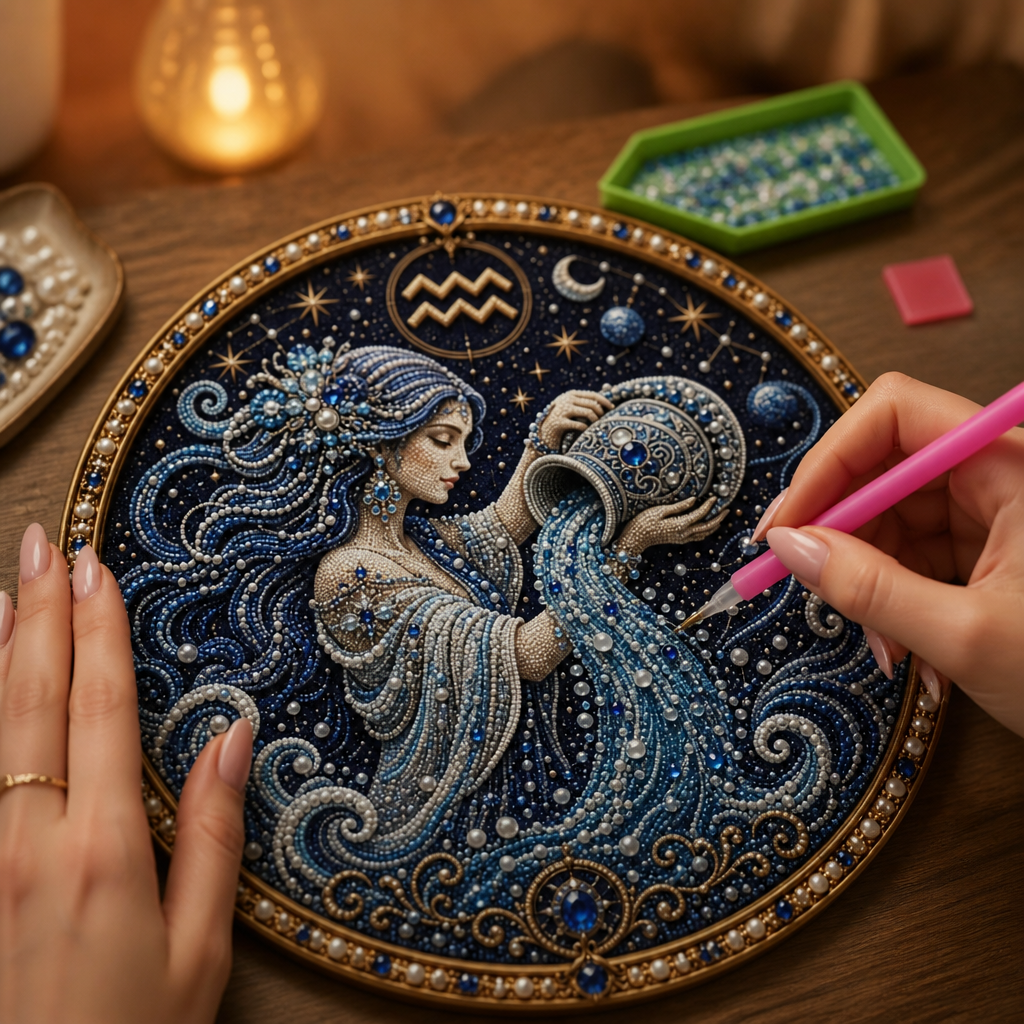 Pearlume – 3D Pearl Zodiac Mosaic Art Kit