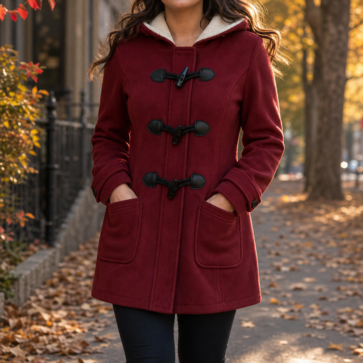 Coatelle – Hooded Mid-Length Toggle Winter Coat