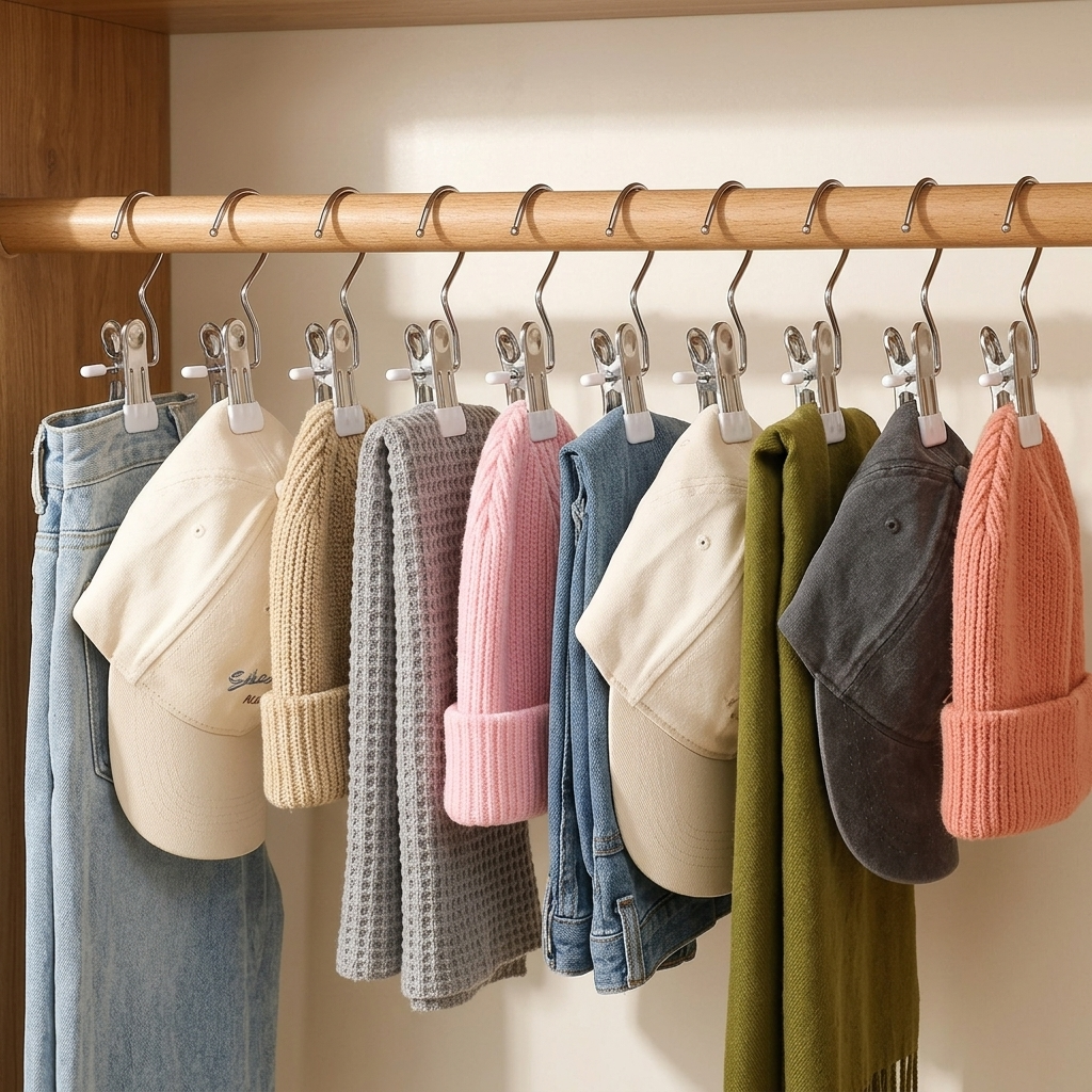 Clipvault™ – Stainless Steel Closet Clip Hooks (20 Pack)