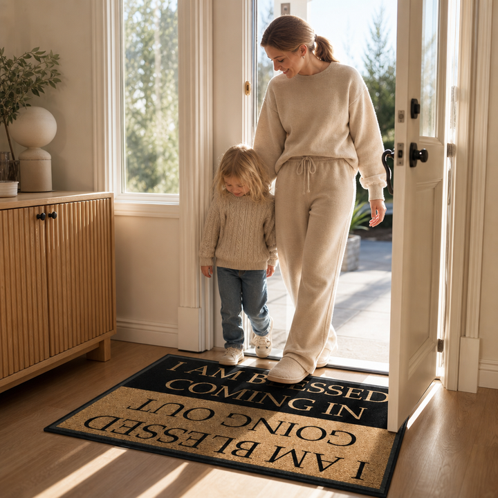 Hearthwell – Blessed Printed Crystal Velvet Doormat