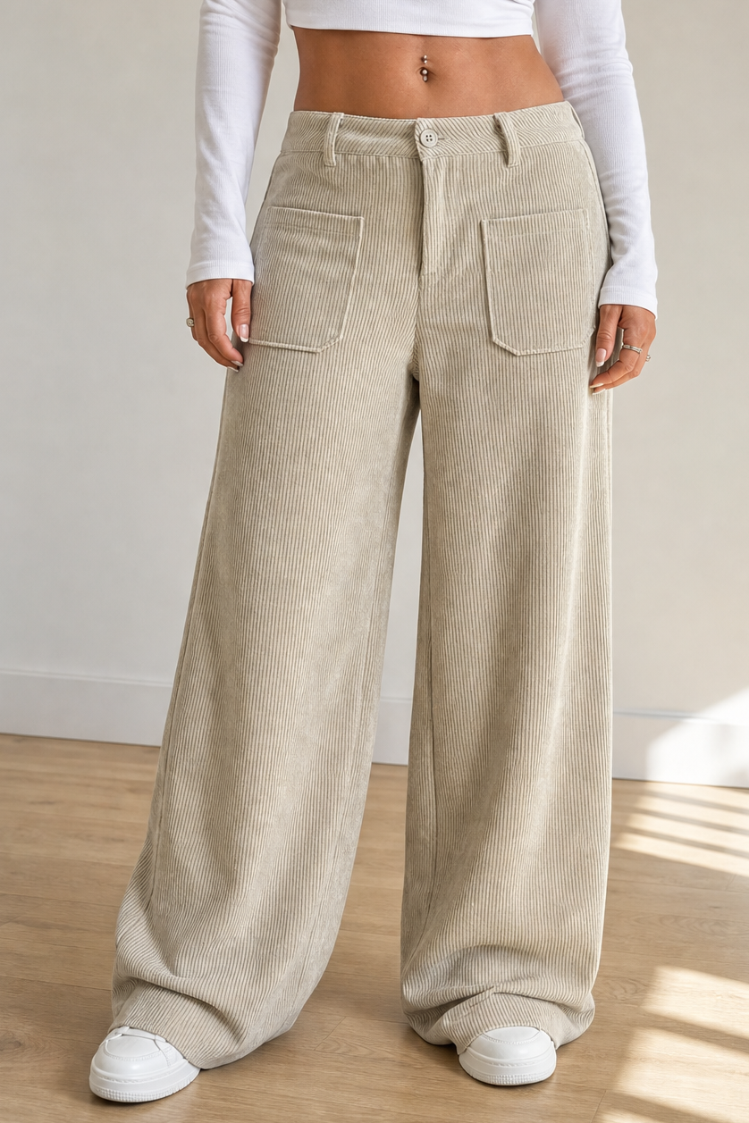 Wearbella – Wide-Leg Relaxed Pocket Trousers