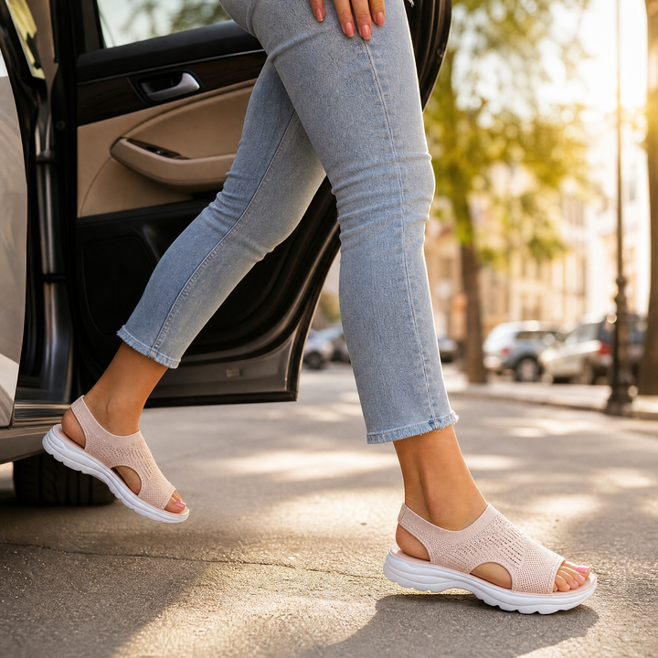 Caluna™ – Cushioned Slip-On Platform Sandals