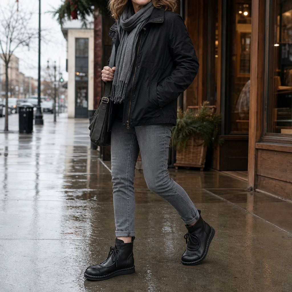 Vintara – Vintage Lace-Up Ankle Boots
