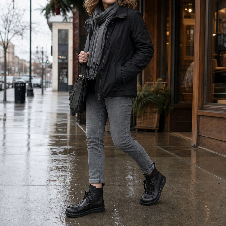 Vintara – Vintage Lace-Up Ankle Boots