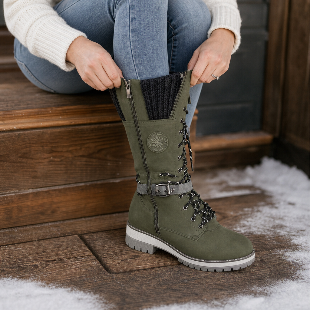 Snowbella – Knee-High Side-Zip Winter Boots