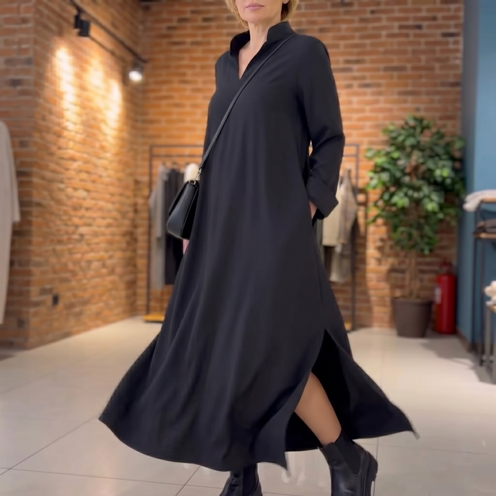 Lunavia™ - Loose Maxi Dress with Side Slits
