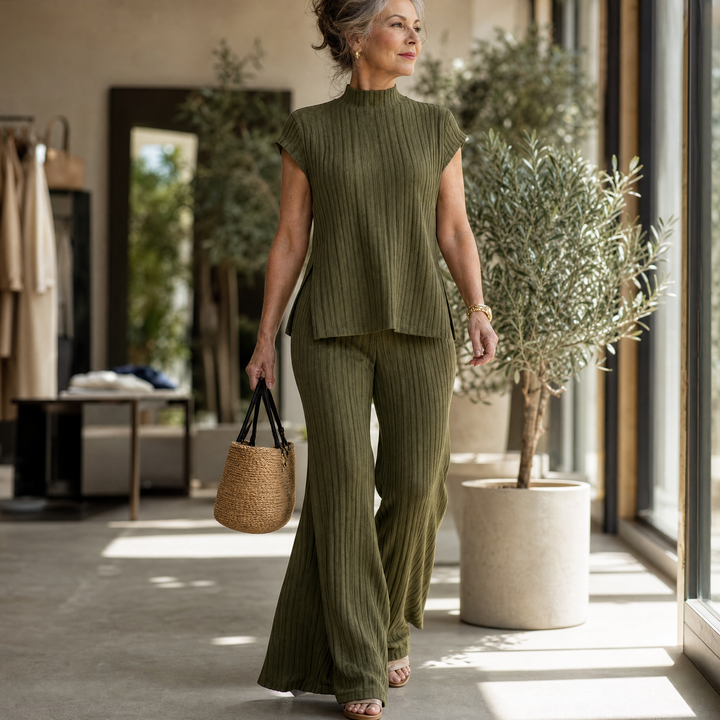 Selmira™ – Ribbed Knit Two-Piece Set