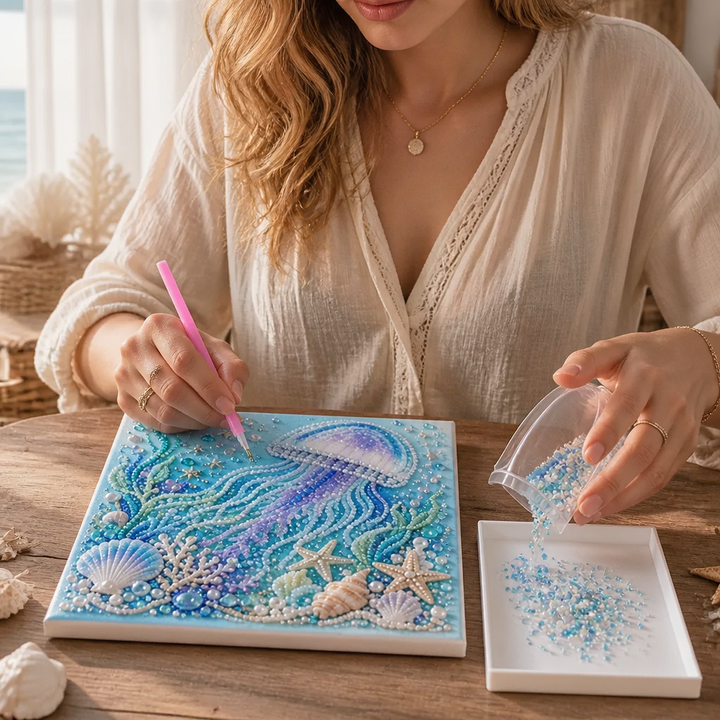 Pearlume – Jellyfish 3D Pearl Mosaic Art Kit
