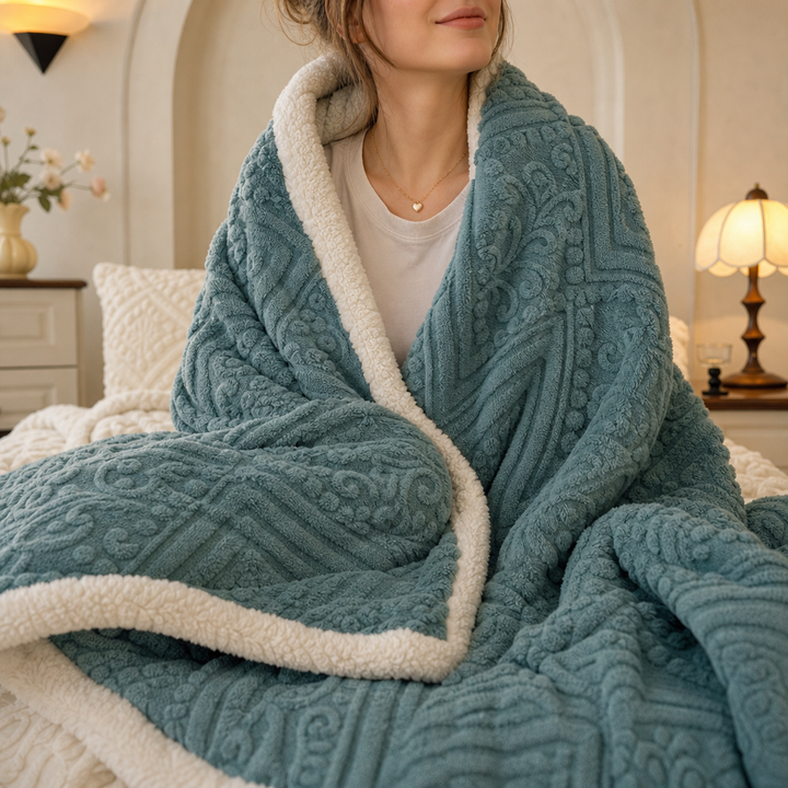 Velunna – Double-Sided Embossed Textured Throw Blanket