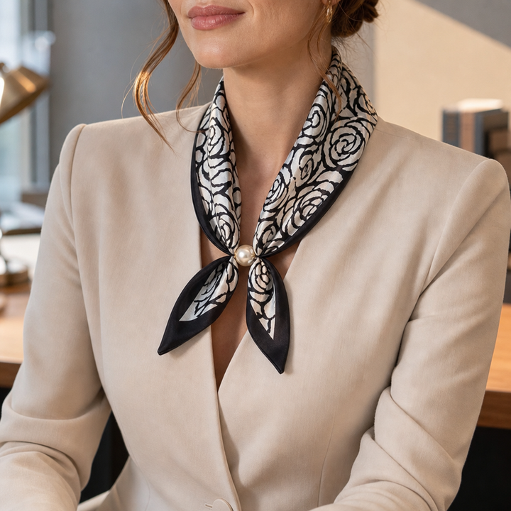 Pearluxe – Faux Pearl Magnetic Scarf Clasp
