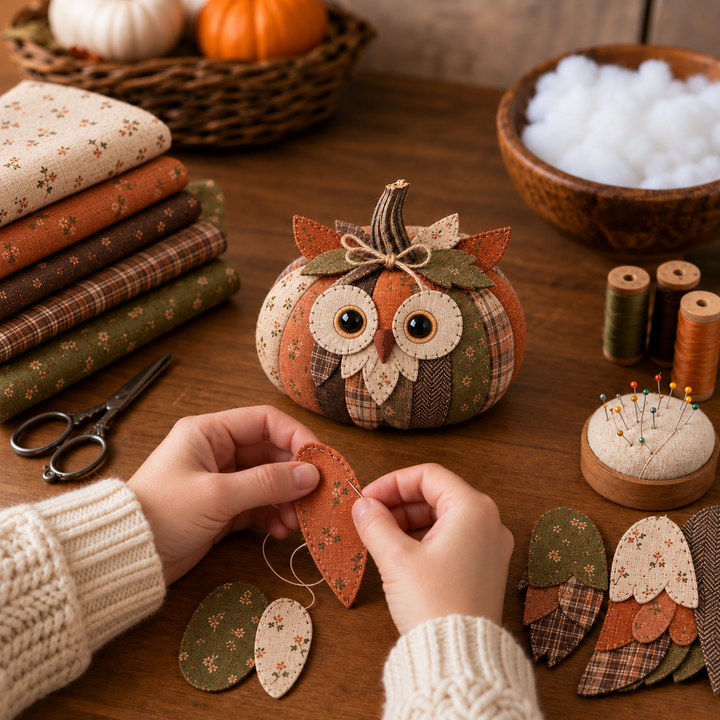 Cozykin – Patchwork Animal Pumpkin Sewing Kit