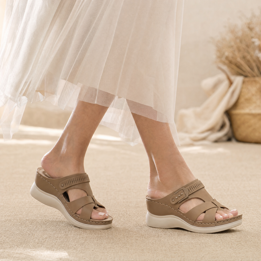 CloudLift™ – Orthopedic Wedge Sandals for All-Day Comfort