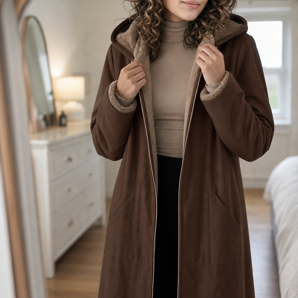 Wintervale – Hooded Shearling-Lined Full-Length Coat