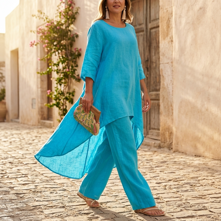 Vivara™ – Flowy High Low Tunic Set