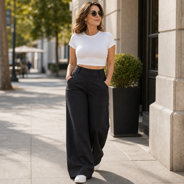 Wearlise – High-Waisted Wide-Leg Trousers