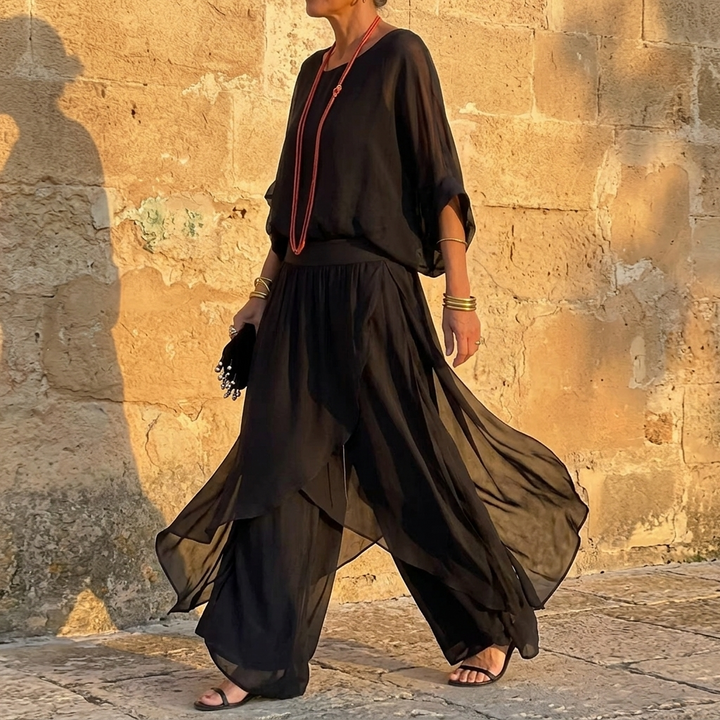 Vivara™ – Flowy Chiffon Two Piece Set