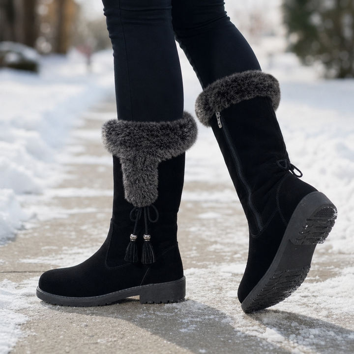 Calvera – Fleece-Lined Side-Zip Calf Boots