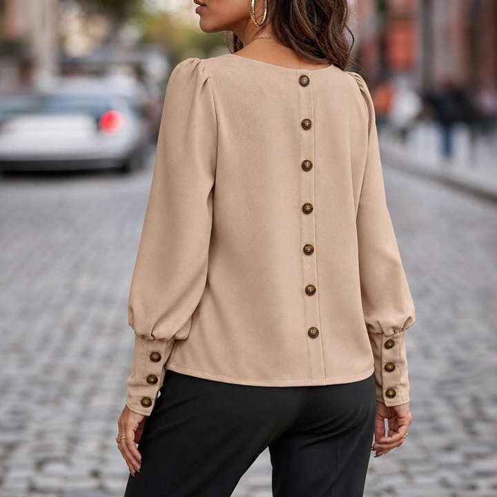 Vellara – Puff Sleeve Satin Blouse
